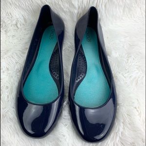 OKA  B  Shinny Saphire Blue Ballet Flats